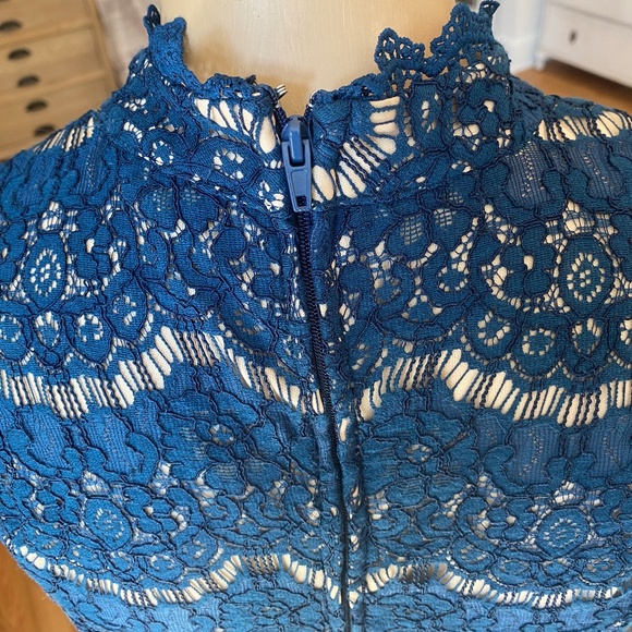 Trixxi Clothing Company Beautiful Teal Lace Cocktail Dress - Size S - Picture 2 of 14